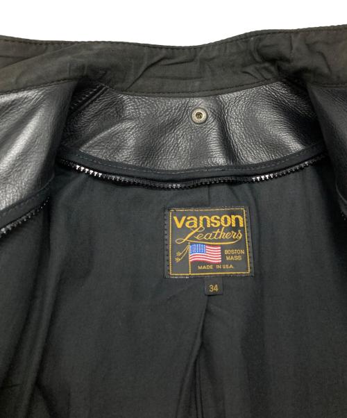 VANSON（バンソン）VANSON (バンソン) シングルライダースジャケット/Single rider jacket ブラック サイズ:34の古着・服飾アイテム