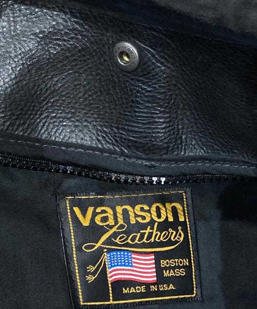 VANSON（バンソン）VANSON (バンソン) シングルライダースジャケット/Single rider jacket ブラック サイズ:34の古着・服飾アイテム