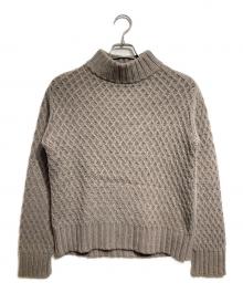 DRAWER（ドゥロワー）の古着「ハイネックニット/High-neck knit top」｜ブラウン