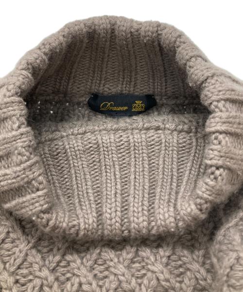 DRAWER（ドゥロワー）DRAWER (ドゥロワー) ハイネックニット/High-neck knit top ブラウン サイズ:1の古着・服飾アイテム