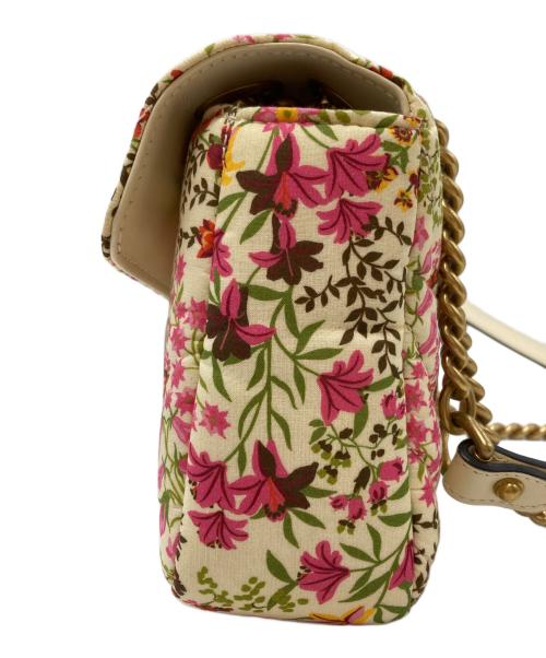 GUCCI（グッチ）GUCCI (グッチ) フローラルショルダーバッグ/Floral shoulder bag アイボリー×ピンクの古着・服飾アイテム