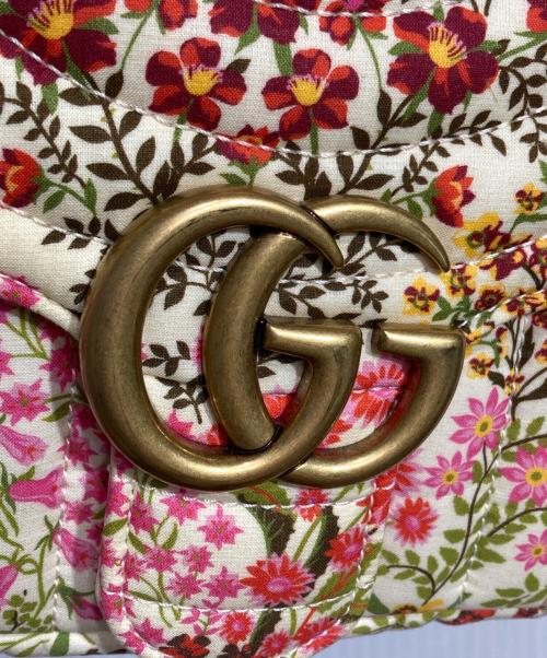 GUCCI（グッチ）GUCCI (グッチ) フローラルショルダーバッグ/Floral shoulder bag アイボリー×ピンクの古着・服飾アイテム