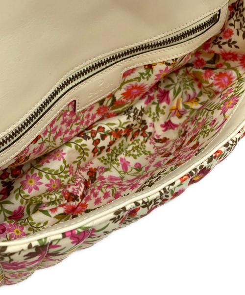 GUCCI（グッチ）GUCCI (グッチ) フローラルショルダーバッグ/Floral shoulder bag アイボリー×ピンクの古着・服飾アイテム