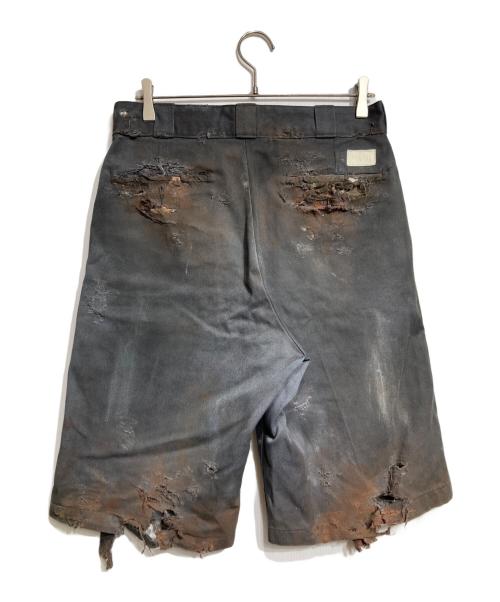 LES SIX（レ シス）LES SIX (レ シス) ダメージ加工ワークショーツ/Distressed work shorts グレー サイズ:Freeの古着・服飾アイテム
