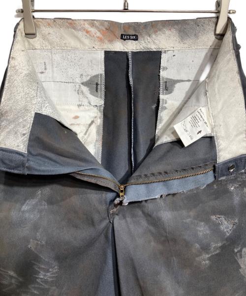 LES SIX（レ シス）LES SIX (レ シス) ダメージ加工ワークショーツ/Distressed work shorts グレー サイズ:Freeの古着・服飾アイテム