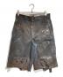 LES SIX（レ シス）の古着「ダメージ加工ワークショーツ/Distressed work shorts」｜グレー