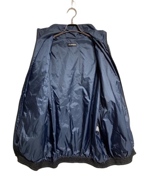 BALENCIAGA（バレンシアガ）BALENCIAGA (バレンシアガ) BBロゴナイロン トラックジャケット/BB Logo Nylon Track Jacket ネイビー サイズ:44の古着・服飾アイテム