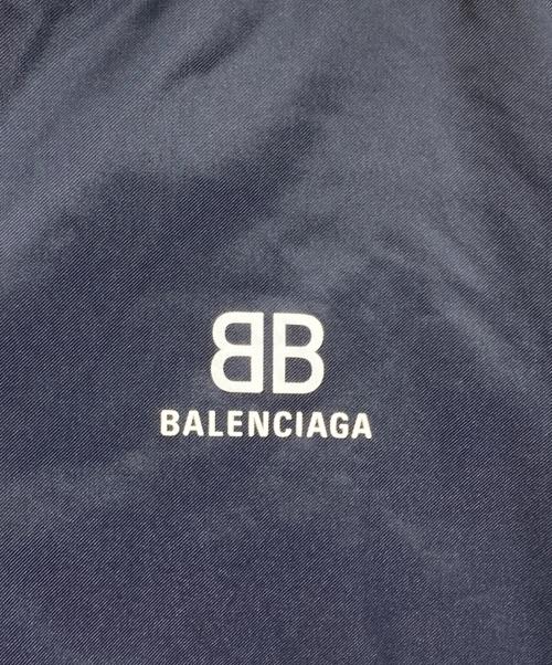 BALENCIAGA（バレンシアガ）BALENCIAGA (バレンシアガ) BBロゴナイロン トラックジャケット/BB Logo Nylon Track Jacket ネイビー サイズ:44の古着・服飾アイテム
