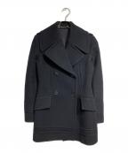 GUCCIグッチ）の古着「メルトンPコート/P Coat」｜ブラック