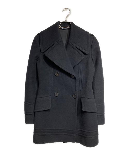 GUCCI（グッチ）GUCCI (グッチ) メルトンPコート/P Coat ブラック サイズ:38の古着・服飾アイテム