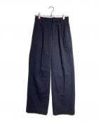 AURALEEオーラリー）の古着「ブラッシュドスーパーファインウールフランネルスラックス/BRUSHED SUPER FINE WOOL FLANNEL SLACKS」｜ネイビー