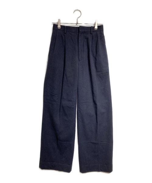 AURALEE（オーラリー）AURALEE (オーラリー) ブラッシュドスーパーファインウールフランネルスラックス/BRUSHED SUPER FINE WOOL FLANNEL SLACKS ネイビーの古着・服飾アイテム