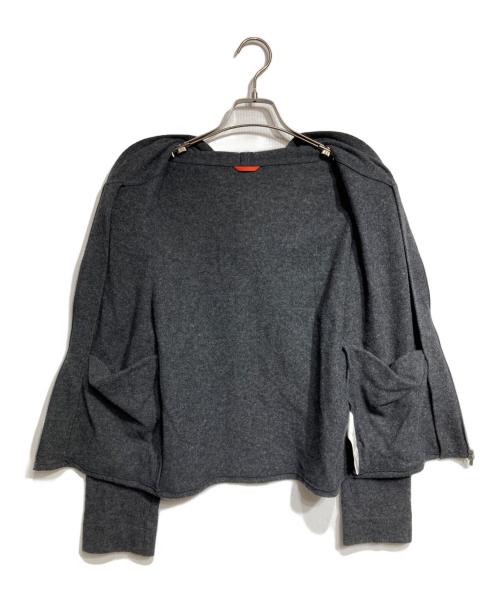 NTRUL（ニュートラル）NTRUL (ニュートラル) zip knit hoodie/ グレー サイズ:2の古着・服飾アイテム