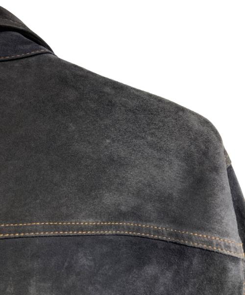 SNACK NGL（スナック エヌジーエル）SNACK NGL (スナック エヌジーエル) GOAT LEATHER SUEDE SMOOTH REVERSE JACKET/ゴートレザースエードスムースリバースジャケット ネイビー サイズ:Lの古着・服飾アイテム