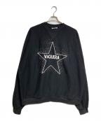 VAQUERAヴァケラ）の古着「OVERSIZED SWEAT SHIRT KNIT/オーバーサイズ スウェットシャツ ニット」｜ブラック