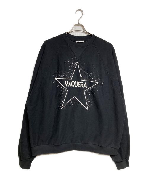 VAQUERA（ヴァケラ）VAQUERA (ヴァケラ) OVERSIZED SWEAT SHIRT KNIT/オーバーサイズ スウェットシャツ ニット ブラック サイズ:XSの古着・服飾アイテム
