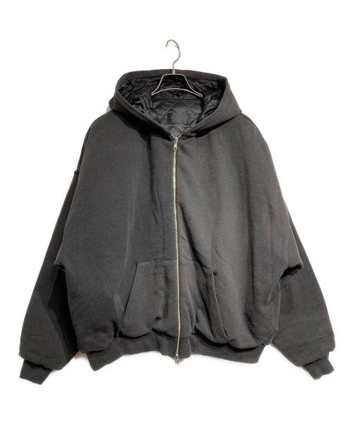KEISUKEYOSHIDA（ケイスケヨシダ）KEISUKEYOSHIDA (ケイスケヨシダ) Quilted Silk Lining Hoodie ブラック サイズ:Sの古着・服飾アイテム