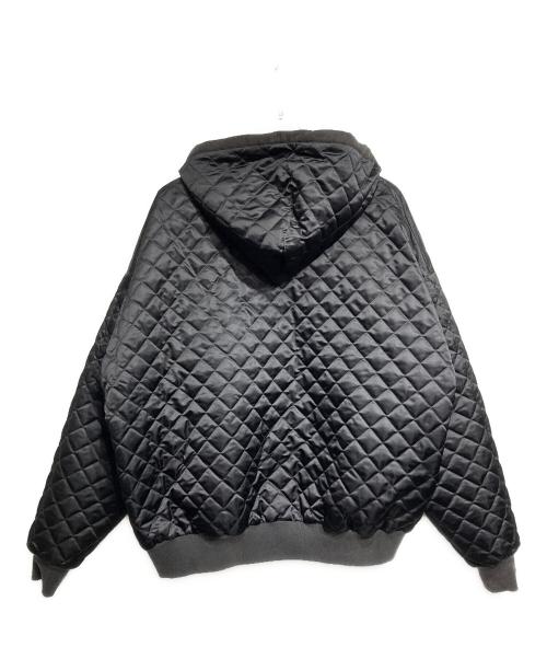 KEISUKEYOSHIDA（ケイスケヨシダ）KEISUKEYOSHIDA (ケイスケヨシダ) Quilted Silk Lining Hoodie ブラック サイズ:Sの古着・服飾アイテム