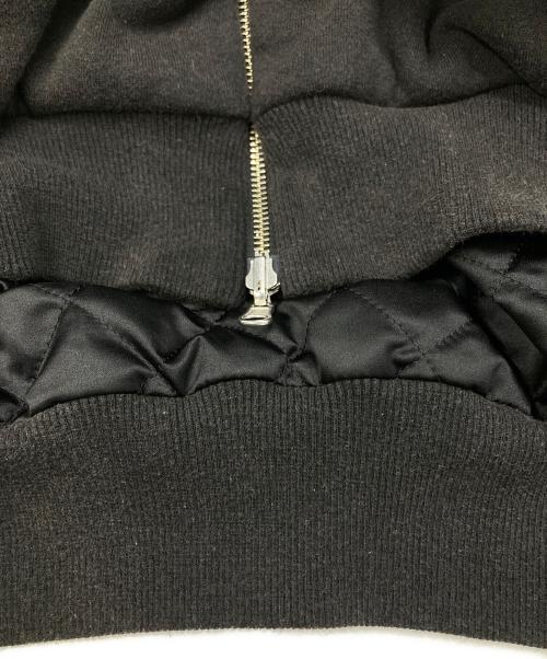 KEISUKEYOSHIDA（ケイスケヨシダ）KEISUKEYOSHIDA (ケイスケヨシダ) Quilted Silk Lining Hoodie ブラック サイズ:Sの古着・服飾アイテム