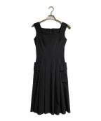 FOXEY NEWYORKフォクシーニューヨーク）の古着「ノースリーブワンピース/Sleeveless Dress」｜ブラック