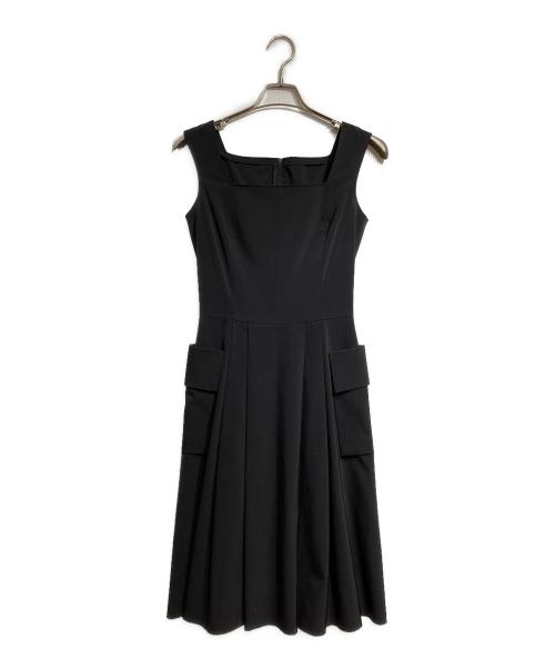 FOXEY NEWYORK（フォクシーニューヨーク）FOXEY NEWYORK (フォクシーニューヨーク) ノースリーブワンピース/Sleeveless Dress ブラック サイズ:38の古着・服飾アイテム