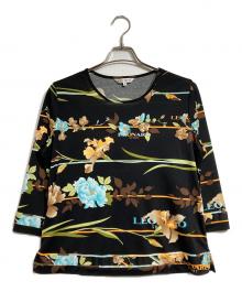 LEONARD SPORT（レオナール スポーツ）の古着「ボタニカルプリントカットソー/Botanical print top 」｜ブラック