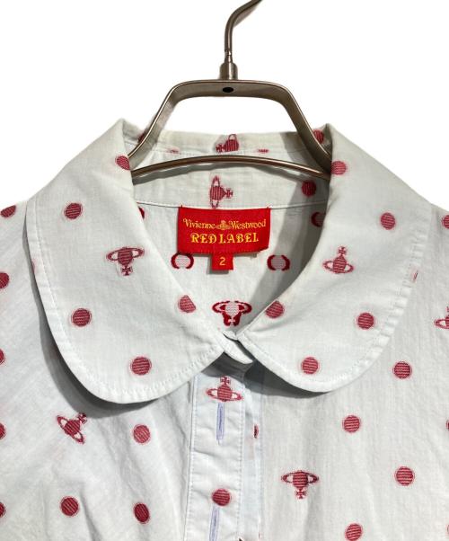 Vivienne Westwood RED LABEL（ヴィヴィアンウエストウッドレッドレーベル）Vivienne Westwood RED LABEL (ヴィヴィアンウエストウッドレッドレーベル) 丸襟シャツ/Short sleeve shirt ブルー サイズ:2の古着・服飾アイテム