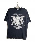 VAQUERAヴァケラ）の古着「SHOULDER PAD TALL TEE KNIT/ショルダーパッド付きトールTシャツ（ニット）」｜ブラック
