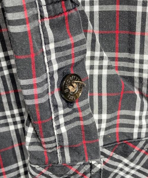 Burberry's（バーバリーズ）Burberry's (バーバリーズ) チェックシャツ/Check Shirt ブラック サイズ:38の古着・服飾アイテム