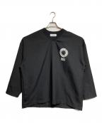 COOTIE PRODUCTIONSクーティープロダクツ）の古着「Polyester Twill L/S Football Top/ポリエステルツイル 長袖フットボールトップ（シャツ）」｜ブラック