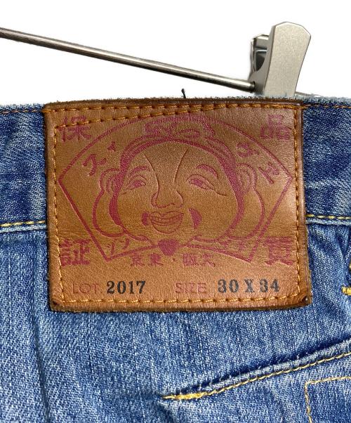 EVISU（エヴィス）EVISU (エヴィス) 大黒プリント キャロットフィット ジーンズ/Denim Pants インディゴ サイズ:30×34の古着・服飾アイテム