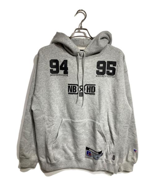 NEIGHBORHOOD（ネイバーフッド）NEIGHBORHOOD (ネイバーフッド) RUSSELL ATHLETIC (ラッセルアスレチック) BOUNTY HUNTER (バウンティハンター) SWEAT HOODIEスウェットフーディ グレー サイズ:Mの古着・服飾アイテム