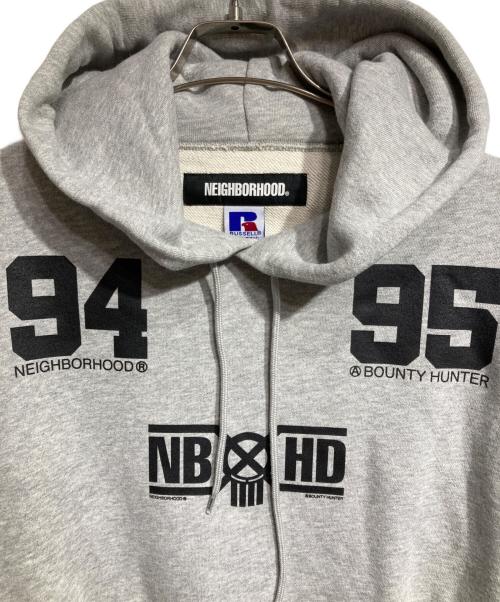 NEIGHBORHOOD（ネイバーフッド）NEIGHBORHOOD (ネイバーフッド) RUSSELL ATHLETIC (ラッセルアスレチック) BOUNTY HUNTER (バウンティハンター) SWEAT HOODIEスウェットフーディ グレー サイズ:Mの古着・服飾アイテム