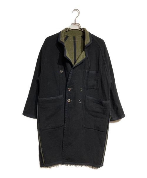 MM6 Maison Margiela（エムエムシックスメゾンマルジェラ）MM6 Maison Margiela (エムエムシックスメゾンマルジェラ) ウールリバーシブルコート / Wool reversible coat ブラック サイズ:36の古着・服飾アイテム