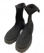 emmi ecoエミエコ）の古着「ニットブーツ/Knit boots」｜ブラック