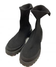emmi eco（エミエコ）の古着「ニットブーツ/Knit boots」｜ブラック