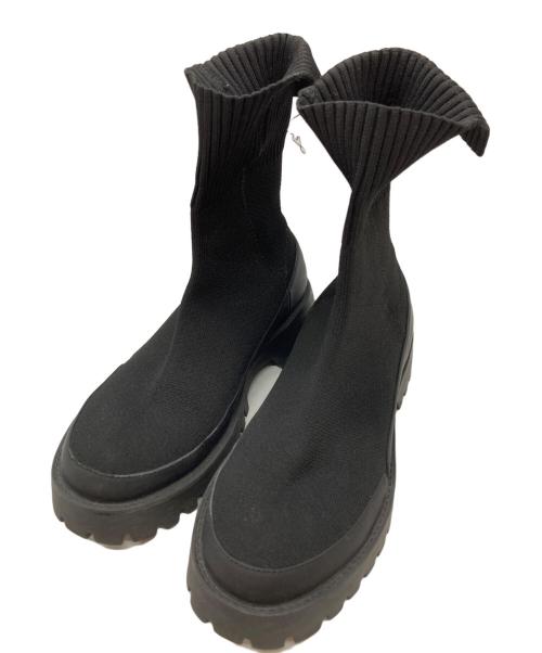 emmi eco（エミエコ）emmi eco (エミエコ) ニットブーツ/Knit boots ブラック サイズ:23.5cmの古着・服飾アイテム