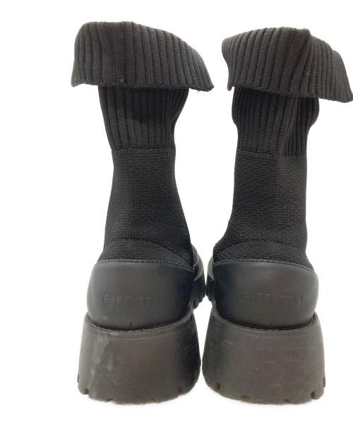 emmi eco（エミエコ）emmi eco (エミエコ) ニットブーツ/Knit boots ブラック サイズ:23.5cmの古着・服飾アイテム