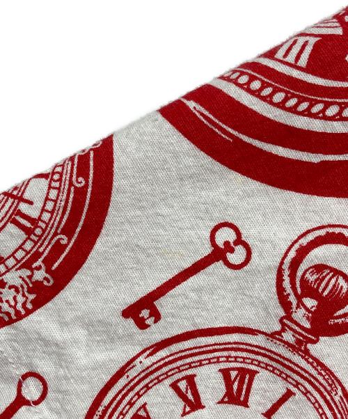 TENBOX（テンボックス）TENBOX (テンボックス) 時計プリント半袖シャツ/Watch print short sleeve shirt レッド サイズ:Sの古着・服飾アイテム