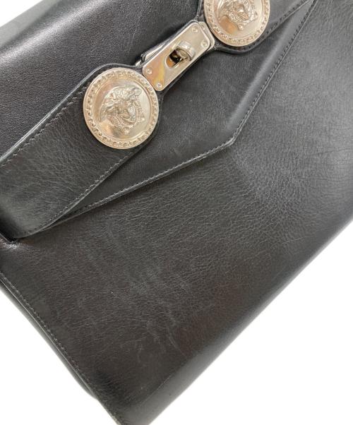 GIANNI VERSACE（ジャンニ・ヴェルサーチ）GIANNI VERSACE (ジャンニ・ヴェルサーチ) メデューサモチーフ2wayバッグ/Medusa motif ブラックの古着・服飾アイテム