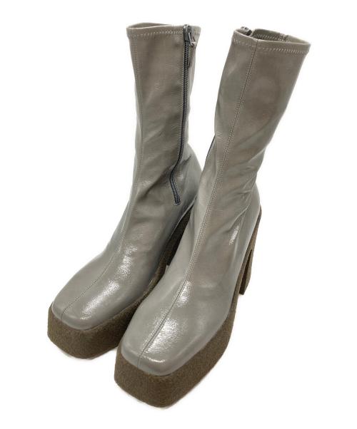 STELLA McCARTNEY（ステラマッカートニー）STELLA McCARTNEY (ステラマッカートニー) SKYLAチャンキーブーツ/スカイラ グレー サイズ:38 1/2の古着・服飾アイテム