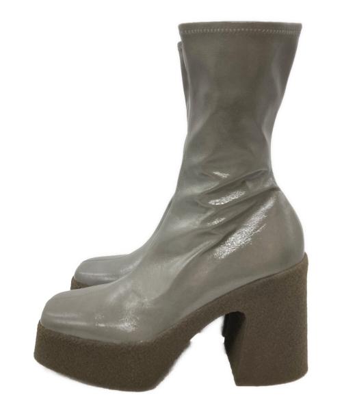 STELLA McCARTNEY（ステラマッカートニー）STELLA McCARTNEY (ステラマッカートニー) SKYLAチャンキーブーツ/スカイラ グレー サイズ:38 1/2の古着・服飾アイテム