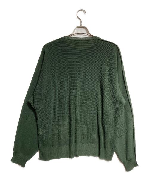 HOMME PLISSE ISSEY MIYAKE（オム プリッセ イッセイ ミヤケ）HOMME PLISSE ISSEY MIYAKE (オム プリッセ イッセイ ミヤケ) BRUSH CLOSE-UP KNIT/ブラッシュクローズアップニット グリーン サイズ:-の古着・服飾アイテム