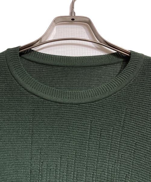 HOMME PLISSE ISSEY MIYAKE（オム プリッセ イッセイ ミヤケ）HOMME PLISSE ISSEY MIYAKE (オム プリッセ イッセイ ミヤケ) BRUSH CLOSE-UP KNIT/ブラッシュクローズアップニット グリーン サイズ:-の古着・服飾アイテム