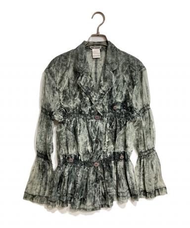 中古・古着通販】ISSEY MIYAKE (イッセイミヤケ) 転写プリーツシアー