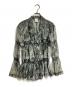 ISSEY MIYAKE（イッセイミヤケ）の古着「転写プリーツシアーブラウス/Transfer print pleated sheer blouse」｜グレー