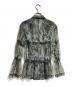 ISSEY MIYAKE (イッセイミヤケ) 転写プリーツシアーブラウス/Transfer print pleated sheer blouse グレー サイズ:M：24000円
