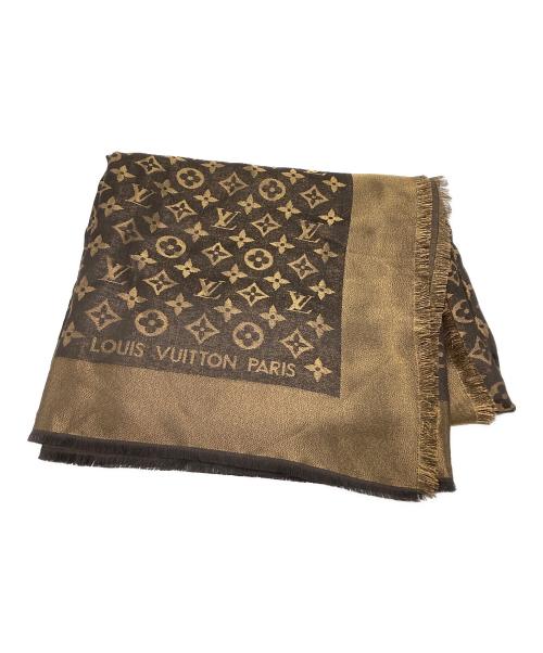LOUIS VUITTON（ルイ ヴィトン）LOUIS VUITTON (ルイ ヴィトン) ショール・モノグラムシャイン/Monogram Shine Shawl ブラウンの古着・服飾アイテム