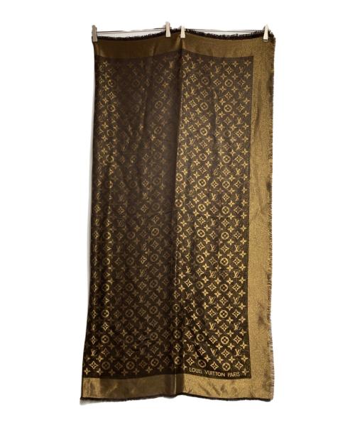 LOUIS VUITTON（ルイ ヴィトン）LOUIS VUITTON (ルイ ヴィトン) ショール・モノグラムシャイン/Monogram Shine Shawl ブラウンの古着・服飾アイテム