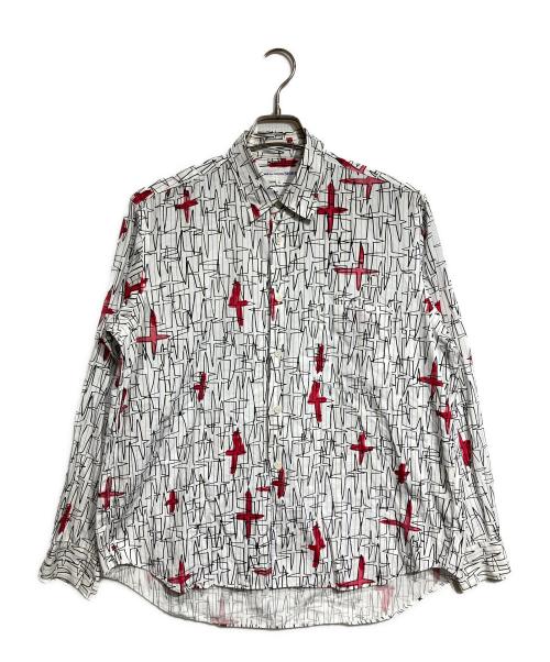 COMME des GARCONS SHIRT（コムデギャルソンシャツ）COMME des GARCONS SHIRT (コムデギャルソンシャツ) クロススタープリントシャツ/Cross Star Print Shirt ホワイト サイズ:Sの古着・服飾アイテム